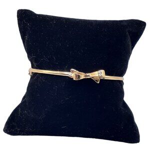 Kate Spade Gold-Tone Bow Bangle Bracelet with Safety Lock